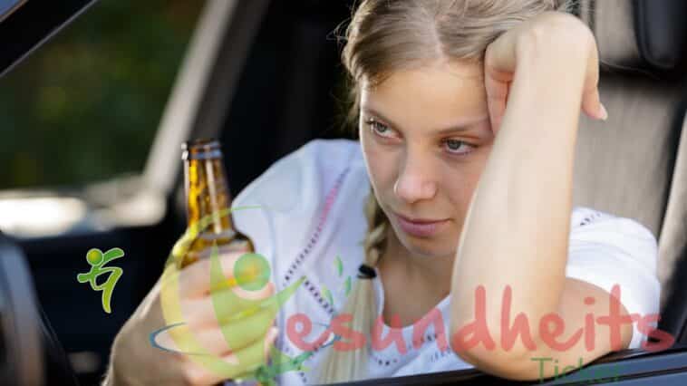 depressive Frau Trunkenheit am Steuer