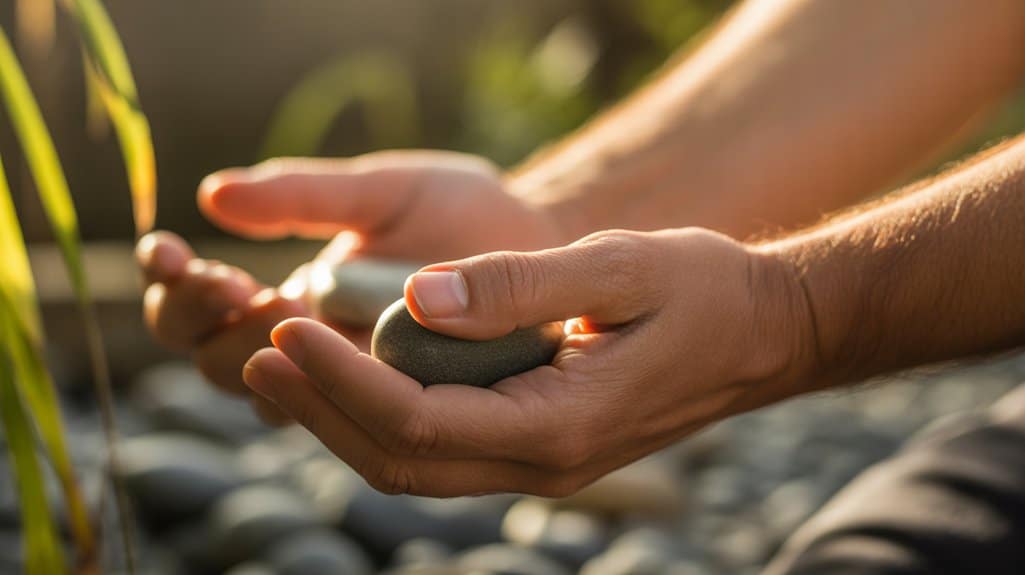 einfache Berührung zur Stresslinderung