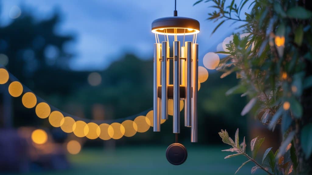 Solargetriebenes melodisches Flammenchime