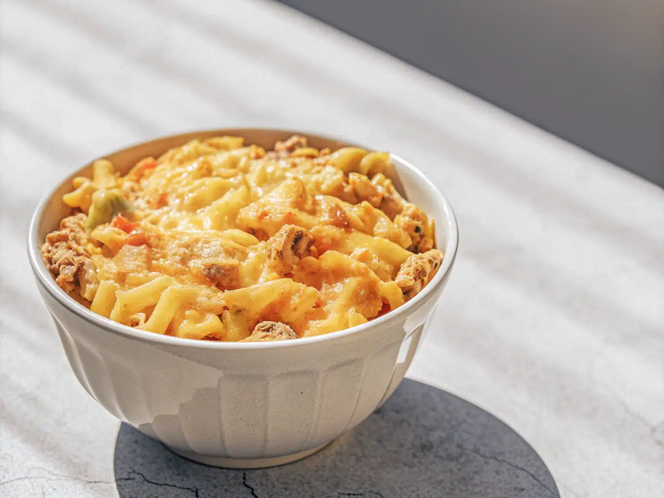 Proteinreiche One-Pot-Cheeseburger-Pasta